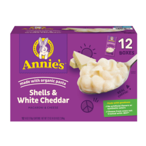 Annie’s Organic Shells & White Cheddar Mac & Cheese (12-Pack, 6 oz Each)
