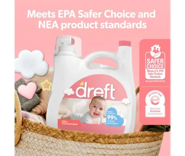 Dreft Ultra Concentrated Baby Liquid Laundry Detergent (170 fl oz) - Image 3