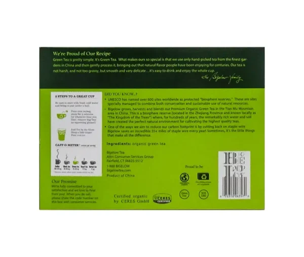 Bigelow 100% Organic Premium Green Tea Bags (150 Count) - Image 2