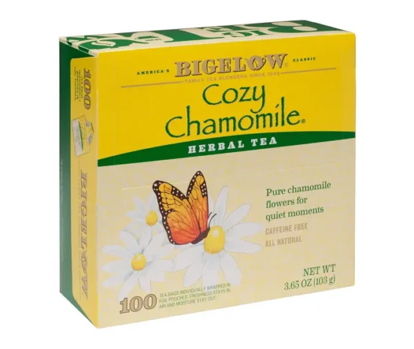Bigelow Cozy Chamomile Caffeine-Free Herbal Tea Bag 01