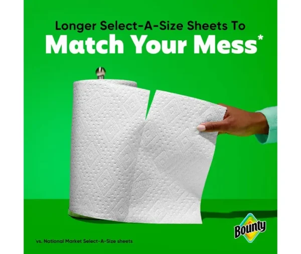 Bounty Prints Select-A-Size 2-Ply Paper Towels (12 Rolls, 128 Sheets/Roll) - Image 4