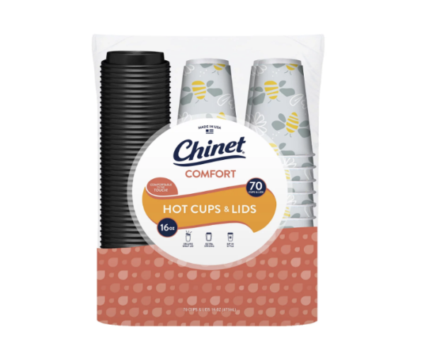 Chinet Comfort Hot Cups & Lids (16 oz, 70 Count) - Image 8