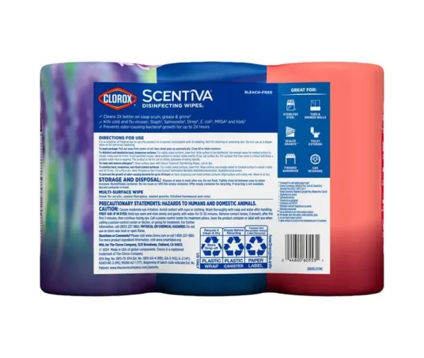 Clorox Scentiva Disinfecting Wipes (3-Pack, 90 Count Each) - Image 2