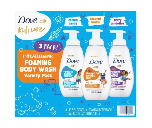 Dove Kids Foaming Body Wash Variety Pack (3 Pack, 13.5 fl oz Each) - Image 9