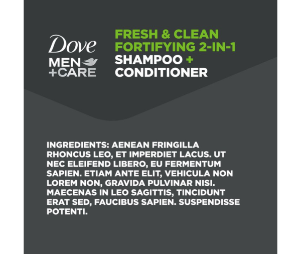 Dove Men+Care 2-in-1 Shampoo & Conditioner – Fresh & Clean (40 fl oz) - Image 9