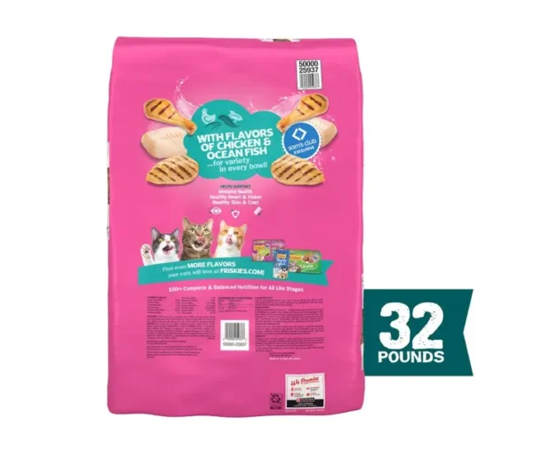 Friskies Land & Sea Adventures Adult Dry Cat Food – Chicken & Ocean Fish Flavor (32 lbs) - Image 6