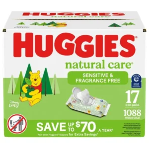 Huggies Natural Care Sensitive Baby Wipes 01