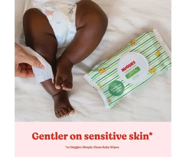 Huggies Natural Care Sensitive Baby Wipes – Fragrance-Free (1088 Wipes Total) - Image 4