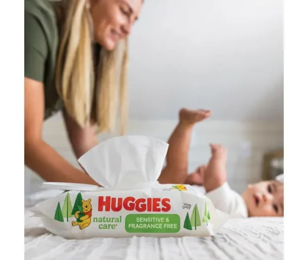 Huggies Natural Care Sensitive Baby Wipes – Fragrance-Free (1088 Wipes Total) - Image 7