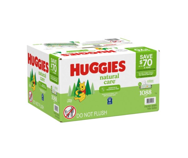 Huggies Natural Care Sensitive Baby Wipes – Fragrance-Free (1088 Wipes Total) - Image 14