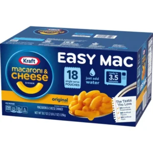 Kraft Easy Mac – Original Mac & Cheese Pouches (18-Pack, 2.15 oz Each)