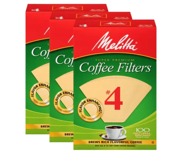 Melitta #4 Cone Coffee Filters, 300 ct