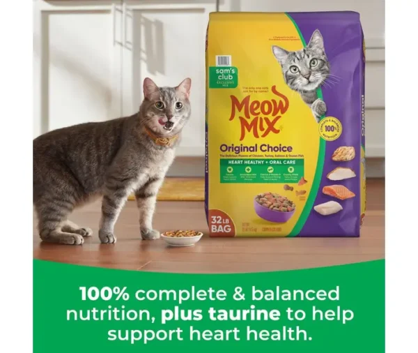 Meow Mix Original Choice Adult Dry Cat Food – Heart Healthy & Oral Care (32 lbs) - Image 6