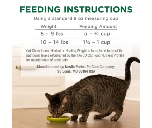 Purina Indoor Cat Chow Dry Cat Food – Hairball & Healthy Weight Formula (25 lbs) - Image 9
