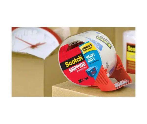 Scotch Clear Heavy Duty Shipping & Packaging Tape with Dispenser (4 Pack) - Image 2