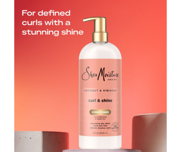 SheaMoisture Curl & Shine Conditioner – Coconut & Hibiscus (34 oz) - Image 6