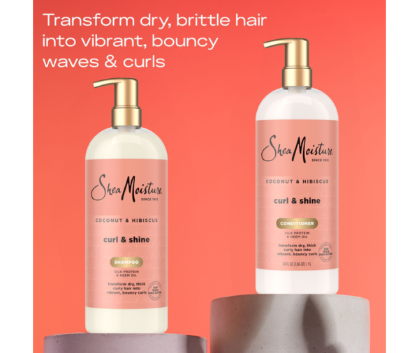 SheaMoisture Curl & Shine Conditioner – Coconut & Hibiscus (34 oz) - Image 7
