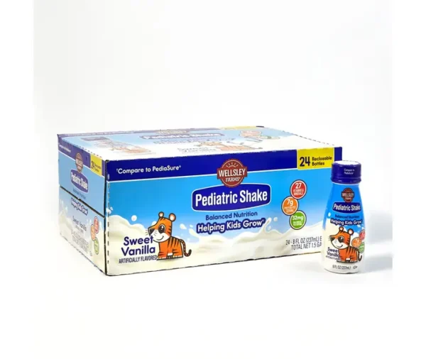Wellsley Farms Pediatric Nutrition Shake – Sweet Vanilla (24 Pack, 8 fl oz Each) - Image 4