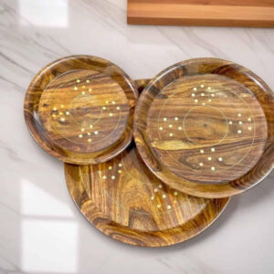 Elegant Brass Plate Set