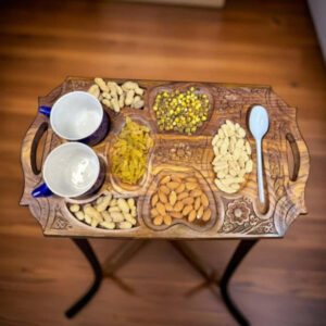 Carved Wooden Dry Fruit Tray