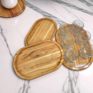 Wooden Tray Set
