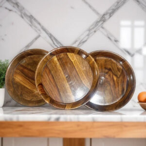 Wooden Plate Set